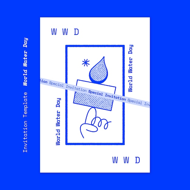 Free PSD world water day template design