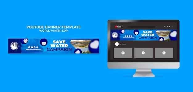 World water day youtube banner