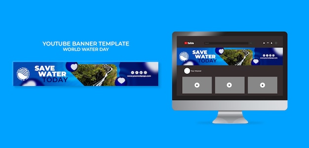 World water day youtube banner