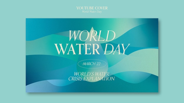 Free PSD world water day youtube cover template