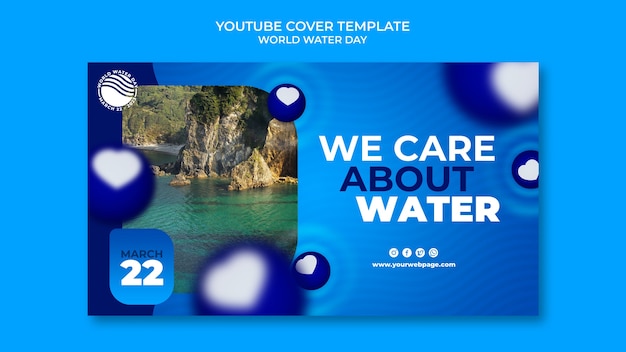 Free PSD world water day youtube cover