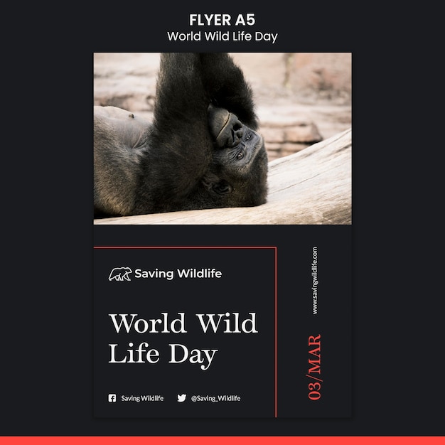 World wild life day flyer