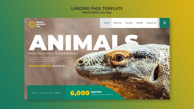 world wild life day web template
