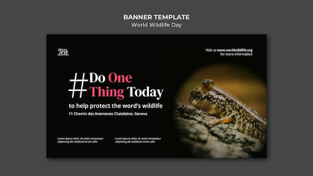 World wildlife day banner template