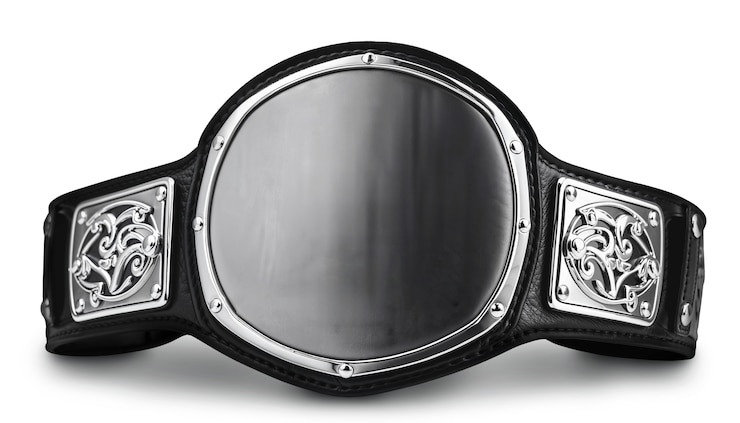 Free PSD wrestling belt isolated