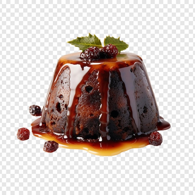 Free PSD xmas pudding isolated on transparent background