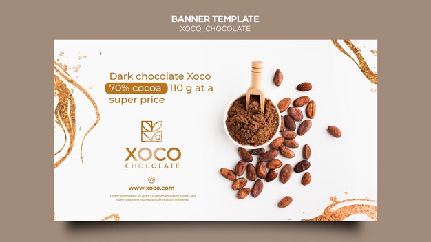 Xoco chocolate banner template