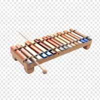Free PSD xylophone isolated on transparent background