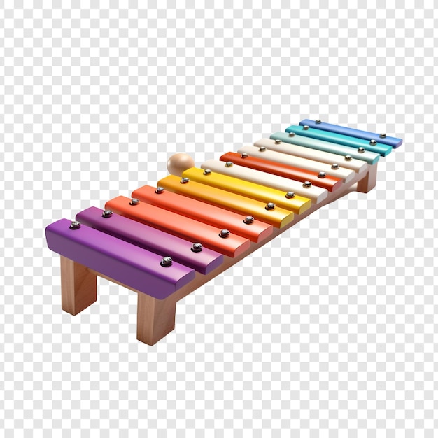 Free PSD xylophone isolated on transparent background