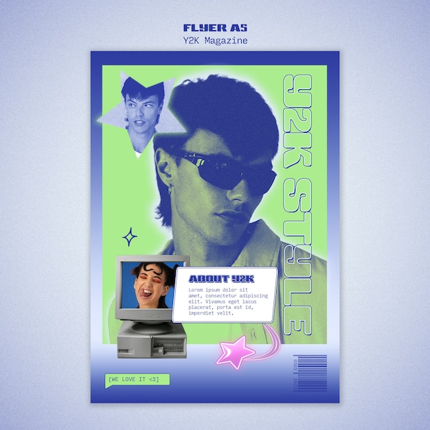 Дизайн шаблона Y2k
