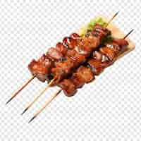 Free PSD yakitori isolated on transparent background