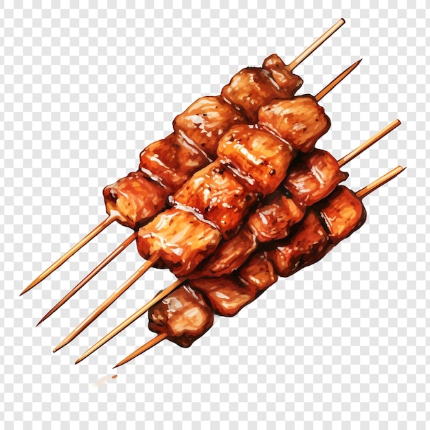 Free PSD yakitori isolated on transparent background