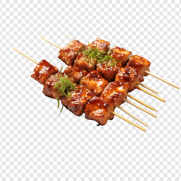 Yakitori isolato su sfondo trasparente