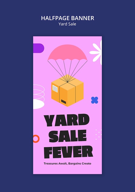 Free PSD yard sale banner template