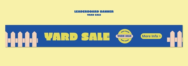 Free PSD yard sale banner template