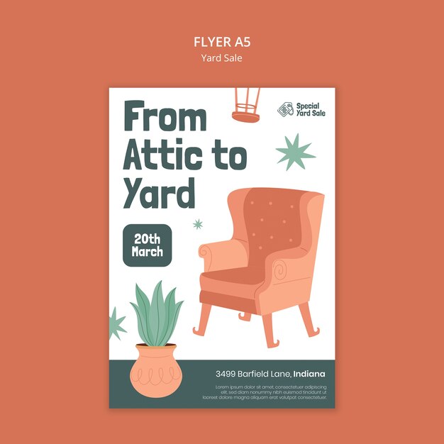 Yard sale poster template