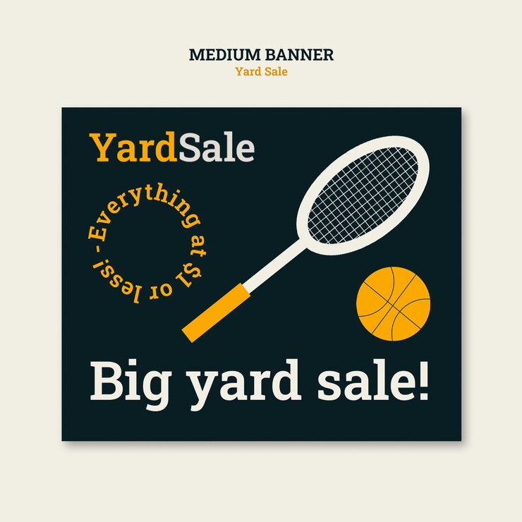 Free PSD yard sale template design