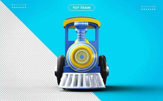 Yellow and blue toy front train