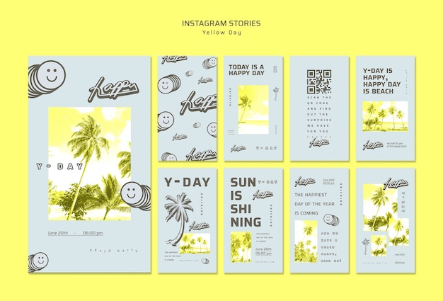 黄色の日Instagramストーリーコンセプト