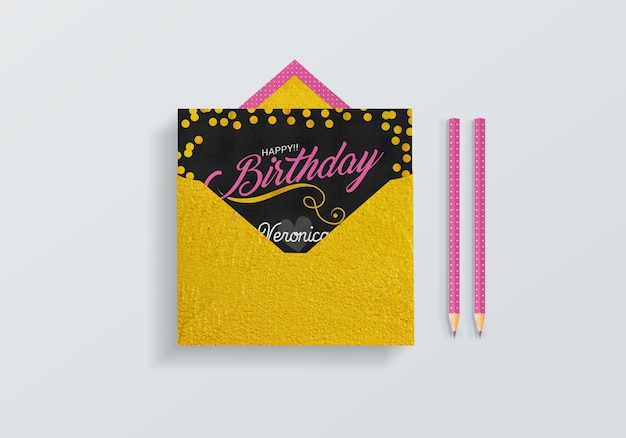 Yellow envelope mock up