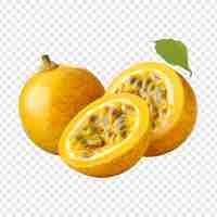 Free PSD yellow granadilla fruit isolated on transparent background