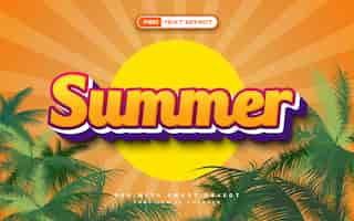 Free PSD a yellow and orange background with a sun and text effect.