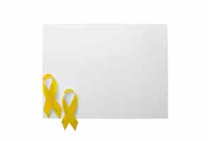 Free PSD yellow ribbon frame design