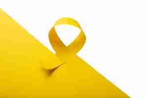 Free PSD yellow ribbon frame design