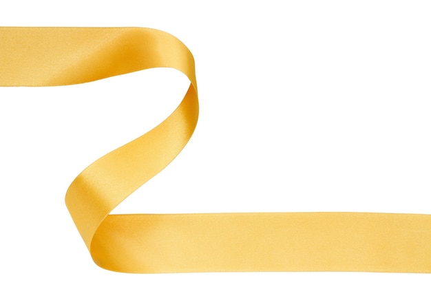 Yellow ribbon isolated