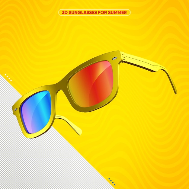 Yellow sunglasses with colored lens