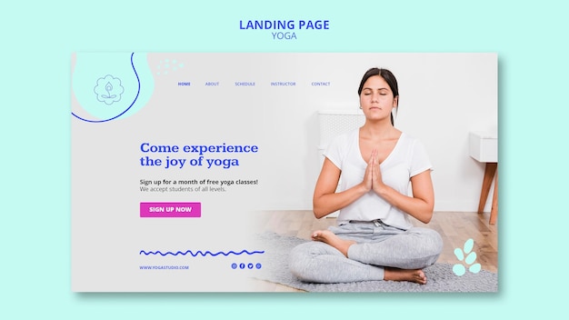 Yoga ad landing page template