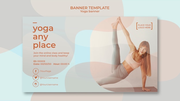 Yoga banner template concept