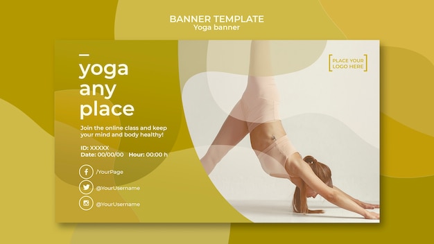 Modello di progettazione banner yoga
