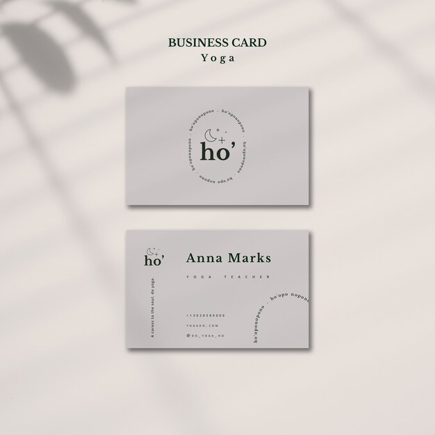 Yoga business card template