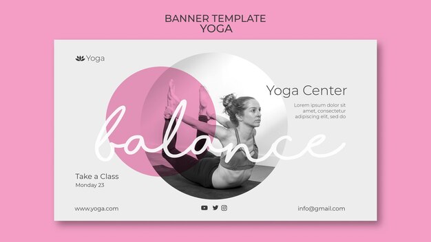 Yoga class banner template