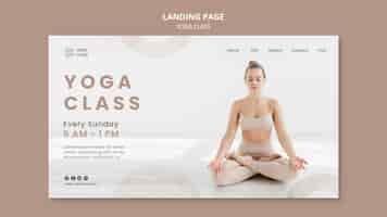 Бесплатный PSD Шаблон целевой страницы урока йоги