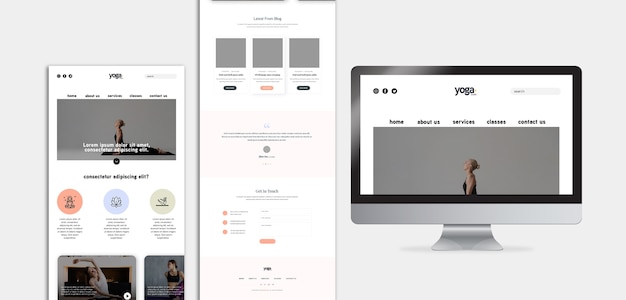 Yoga Class Mobile App and Screen PSD Templates – Free Download