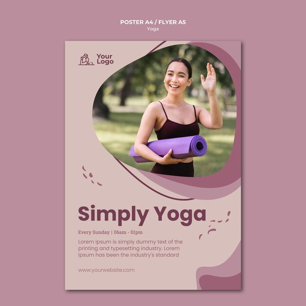 Yoga class template poster