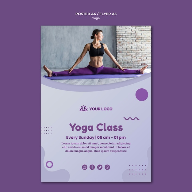 Yoga concept poster style