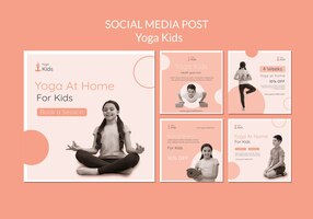 Free PSD yoga concept social media post template