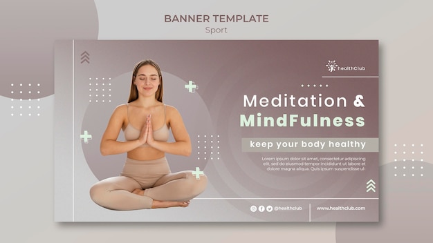 yoga exercises banner template