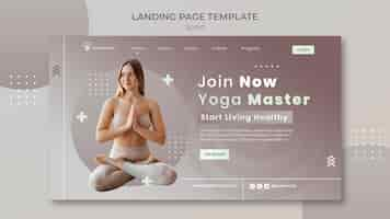 Free PSD yoga exercises landing page template