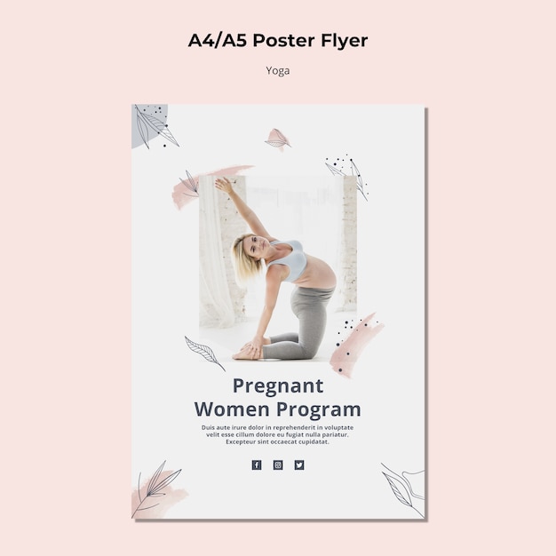 Free PSD yoga flyer template