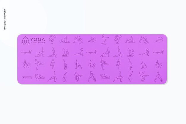 Yoga Mat Mockup Top View