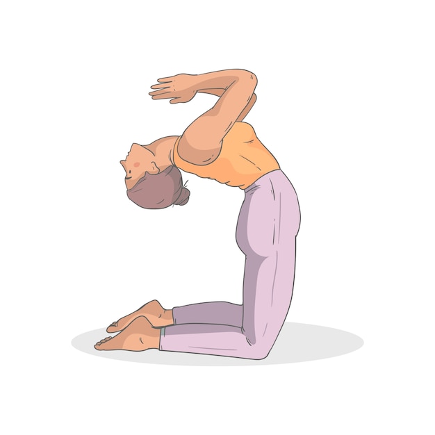 yoga pose and meditation isolated