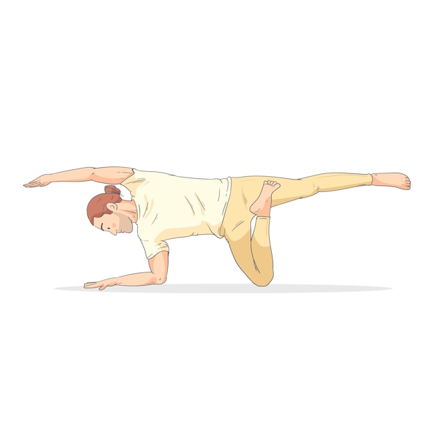 Yoga pose and meditation isolated