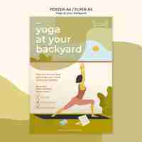 Free PSD yoga poster template design