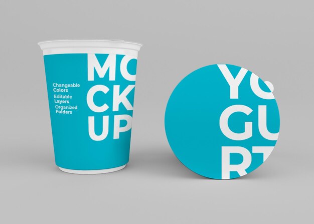 Download Free Psd Yogurt Packaging Mockup