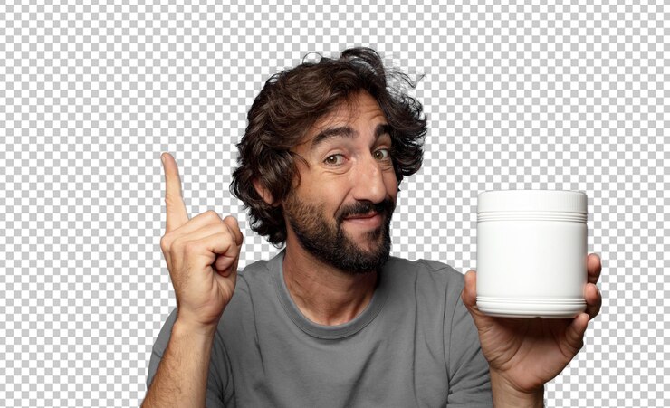 Free PSD young adult bearded manuct bottle mock up
