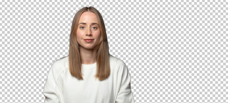 免費 PSD 年轻的金发女人